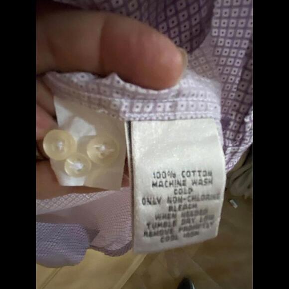 Men’s JHANE BARNES modern fit button shirt. No size. NWOT. Measurements below. - Picture 5 of 5